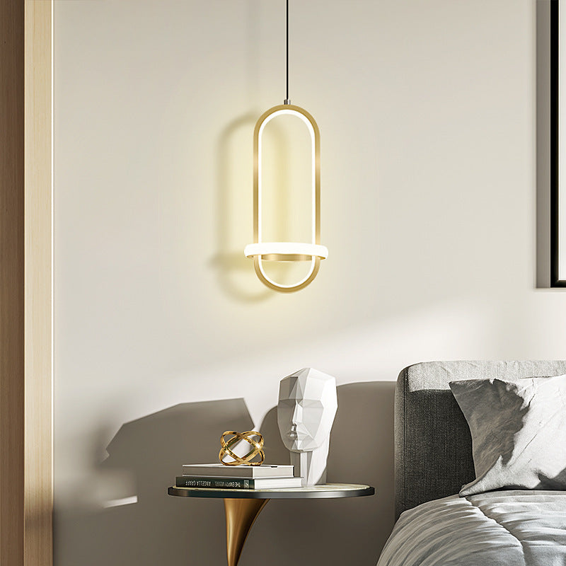 Gold LED Bedside Chandelier