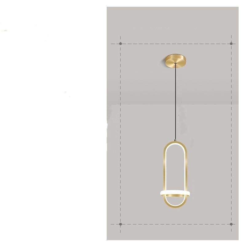 Gold LED Bedside Chandelier