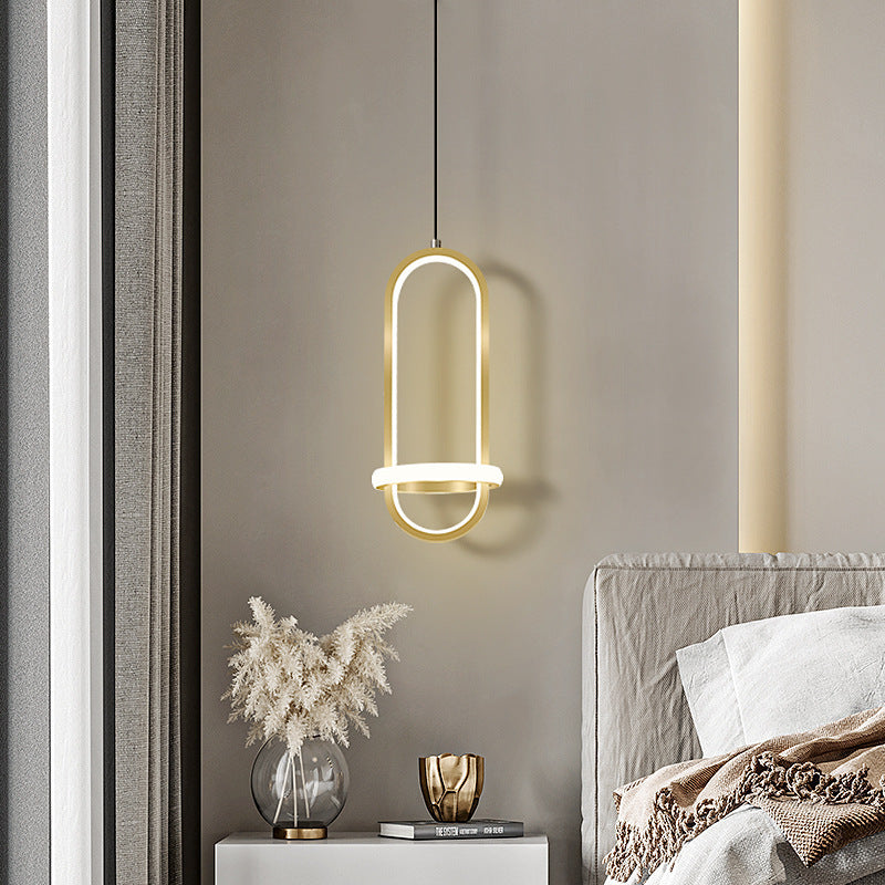 Gold LED Bedside Chandelier