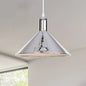 Modern Single Light Conical Pendant with Electroplated Metal Shade