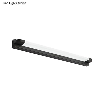 Black modern led wall sconce with sleek rectangular design and frosted glass diffuser for black white warm white 110v-120v use