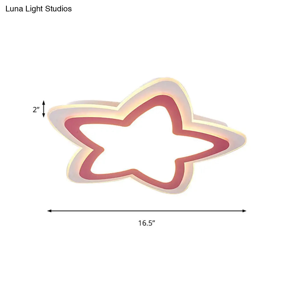 DecorBites™ DecorBites™ Modern Slim Star Panel Ceiling Light for Study Room - Acrylic Flush Mount Lamp