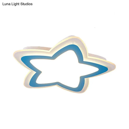 DecorBites™ DecorBites™ Modern Slim Star Panel Ceiling Light for Study Room - Acrylic Flush Mount Lamp