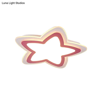 DecorBites™ DecorBites™ Modern Slim Star Panel Ceiling Light for Study Room - Acrylic Flush Mount Lamp