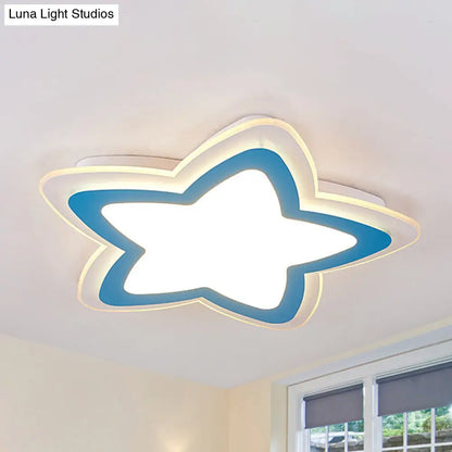 DecorBites™ DecorBites™ Modern Slim Star Panel Ceiling Light for Study Room - Acrylic Flush Mount Lamp