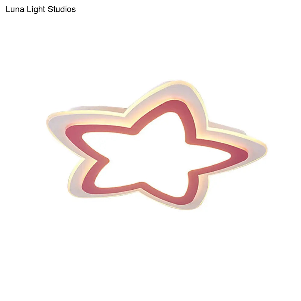 DecorBites™ DecorBites™ Modern Slim Star Panel Ceiling Light for Study Room - Acrylic Flush Mount Lamp