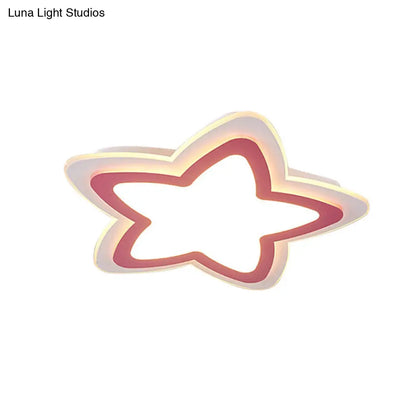 DecorBites™ DecorBites™ Modern Slim Star Panel Ceiling Light for Study Room - Acrylic Flush Mount Lamp