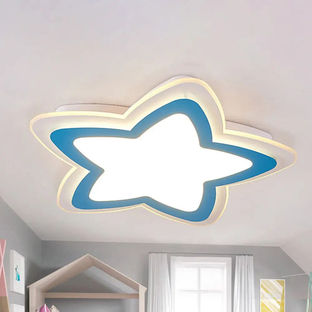 DecorBites™ DecorBites™ Modern Slim Star Panel Ceiling Light for Study Room - Acrylic Flush Mount Lamp