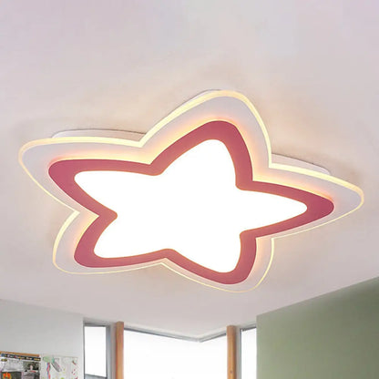 DecorBites™ DecorBites™ Modern Slim Star Panel Ceiling Light for Study Room - Acrylic Flush Mount Lamp