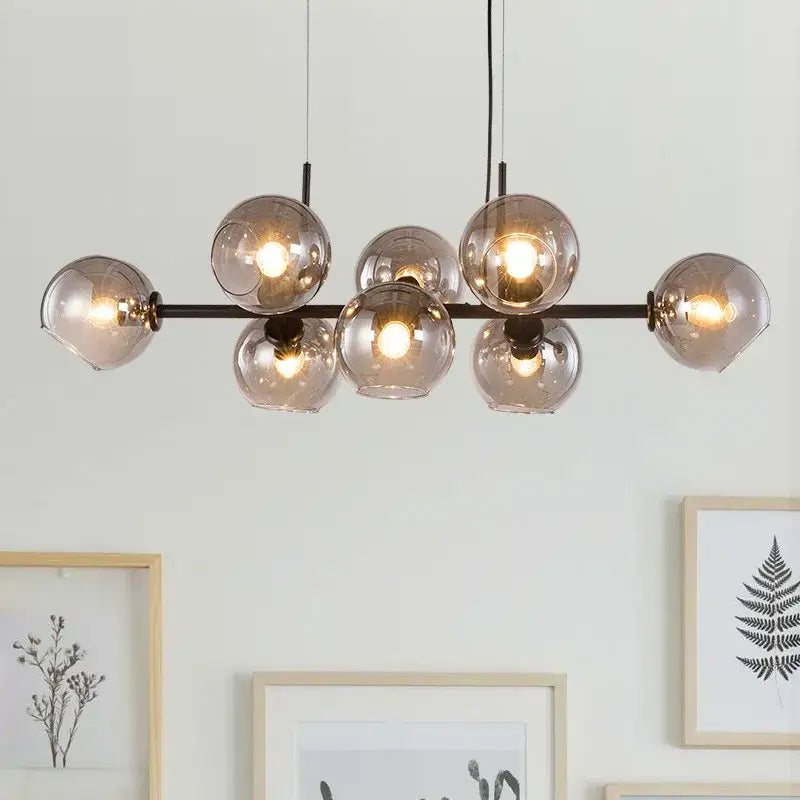 Modern smoked glass ball pendant lights with sleek black metal frame ideal for dining room decorbites glass ball decor