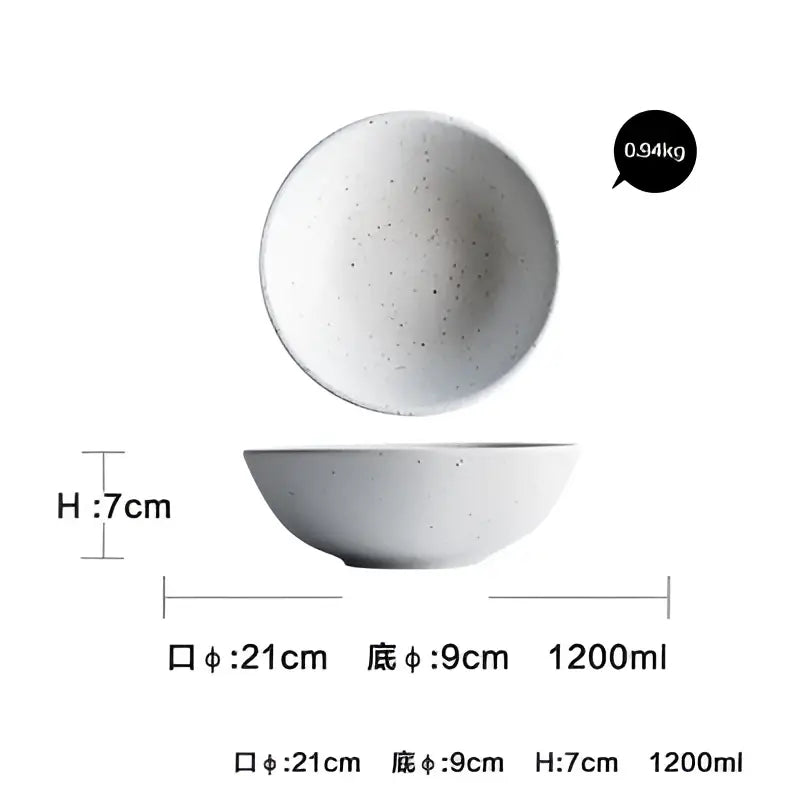 Modern speckled white ceramic dinner plate set featuring a minimalist matte finish bowl with rounded edges