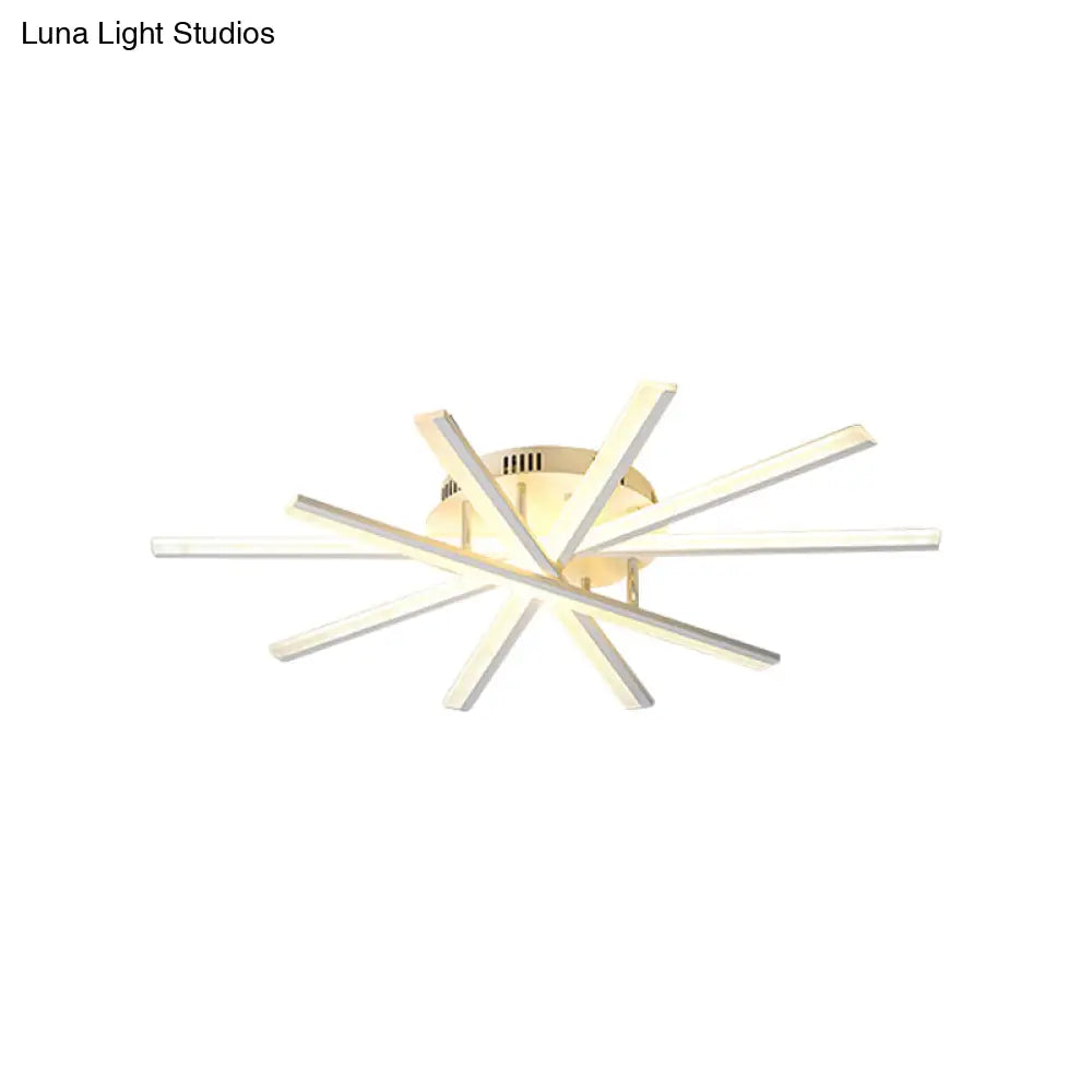 DecorBites™ DecorBites™ Modern Spiral Design LED Ceiling Lamp - Metallic Finish, 5/9-Light, Black/White, Warm/White Light