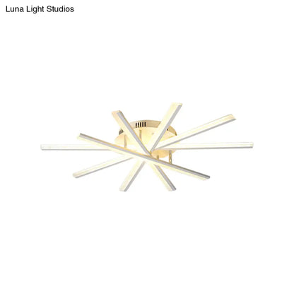 DecorBites™ DecorBites™ Modern Spiral Design LED Ceiling Lamp - Metallic Finish, 5/9-Light, Black/White, Warm/White Light