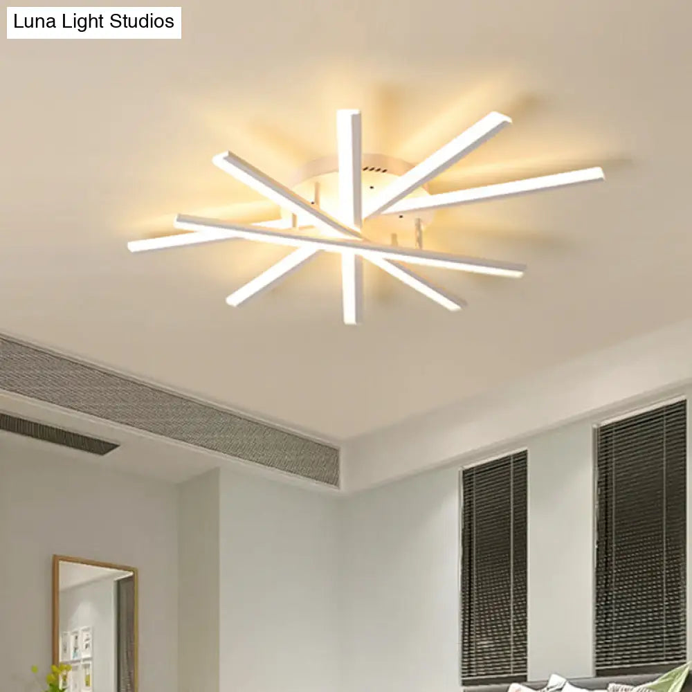 DecorBites™ DecorBites™ Modern Spiral Design LED Ceiling Lamp - Metallic Finish, 5/9-Light, Black/White, Warm/White Light