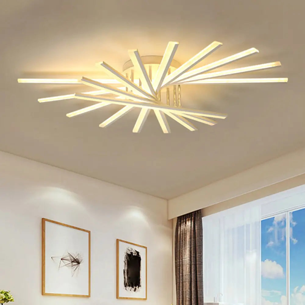 DecorBites™ DecorBites™ Modern Spiral Design LED Ceiling Lamp - Metallic Finish, 5/9-Light, Black/White, Warm/White Light
