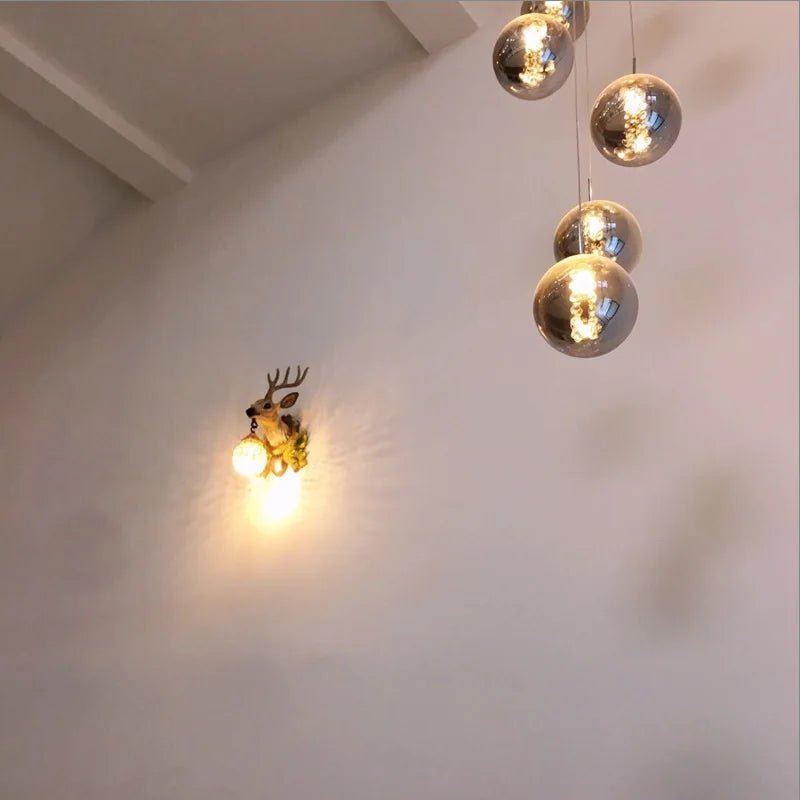 Modern Spiral Glass Ball Pendant Chandelier - Decorbites