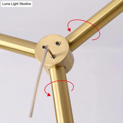 DecorBites™ DecorBites™ Modern Sputnik Flush Mount Ceiling Light - Stylish Glass Chandelier for Bedroom