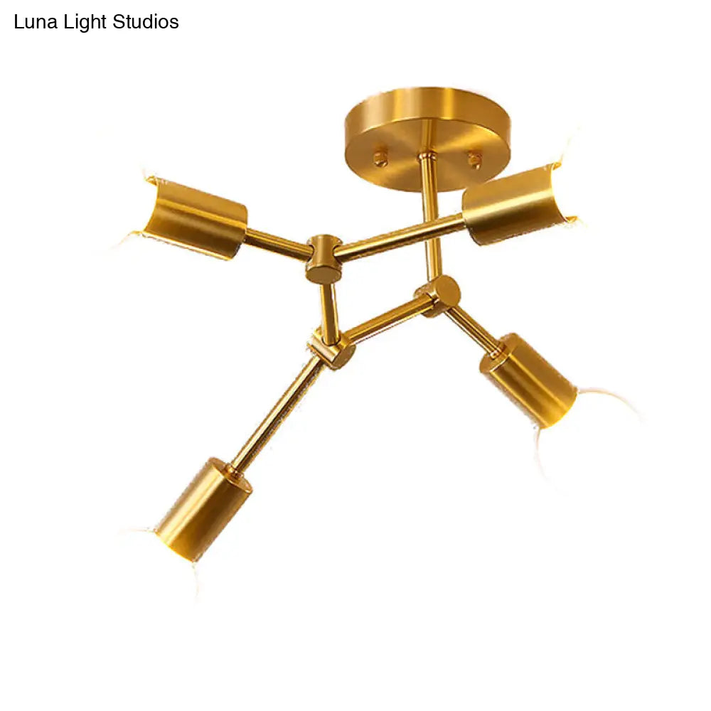 DecorBites™ DecorBites™ Modern Sputnik Flush Mount Ceiling Light - Stylish Glass Chandelier for Bedroom