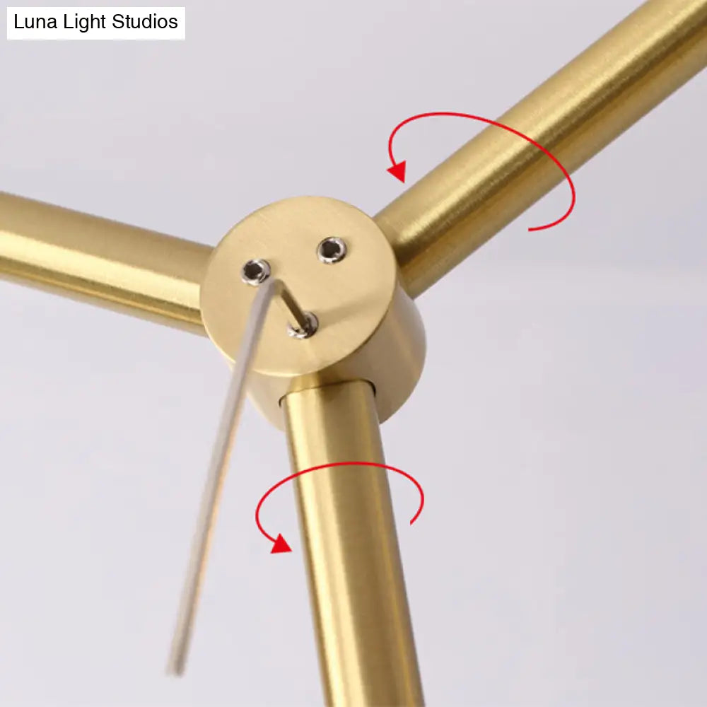 DecorBites™ DecorBites™ Modern Sputnik Flush Mount Ceiling Light - Stylish Glass Chandelier for Bedroom