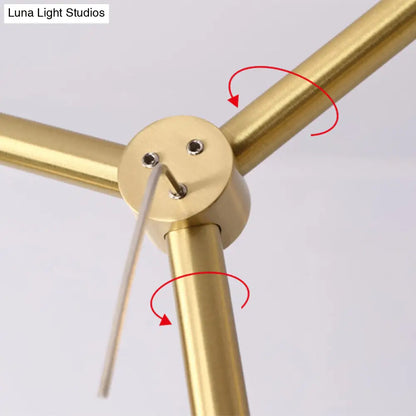 DecorBites™ DecorBites™ Modern Sputnik Flush Mount Ceiling Light - Stylish Glass Chandelier for Bedroom