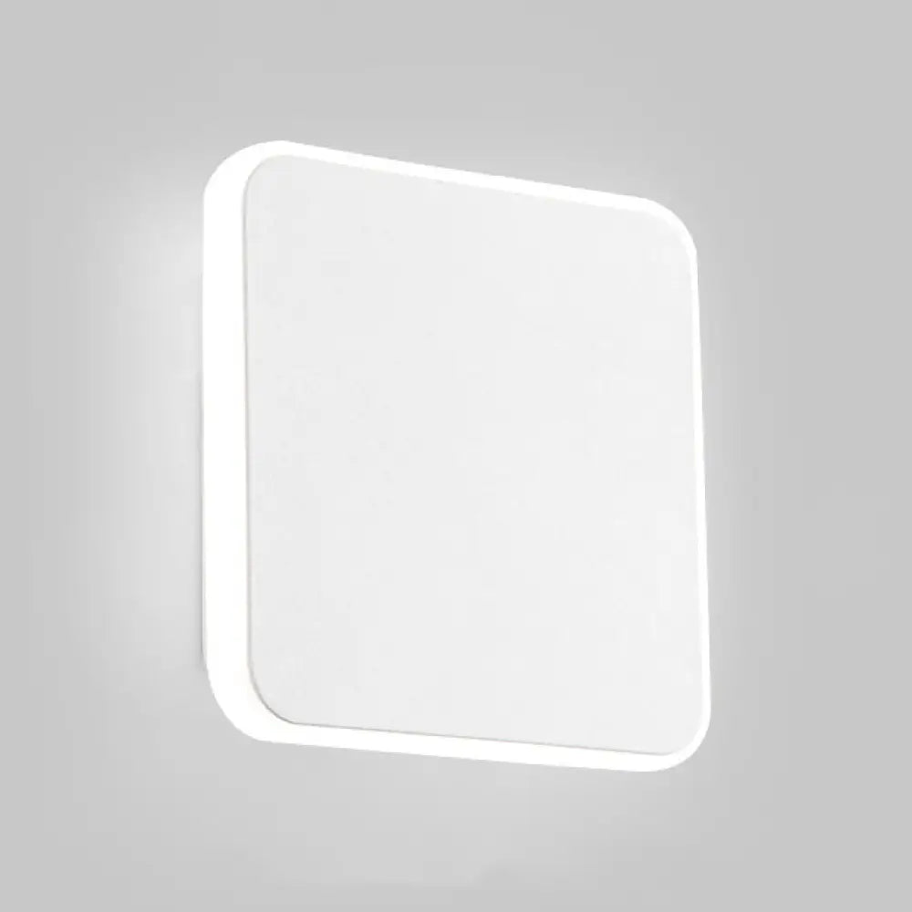 DecorBites™ DecorBites™ Modern Square 1-Light Study Room Wall Sconce in Black/White with Warm/White Light