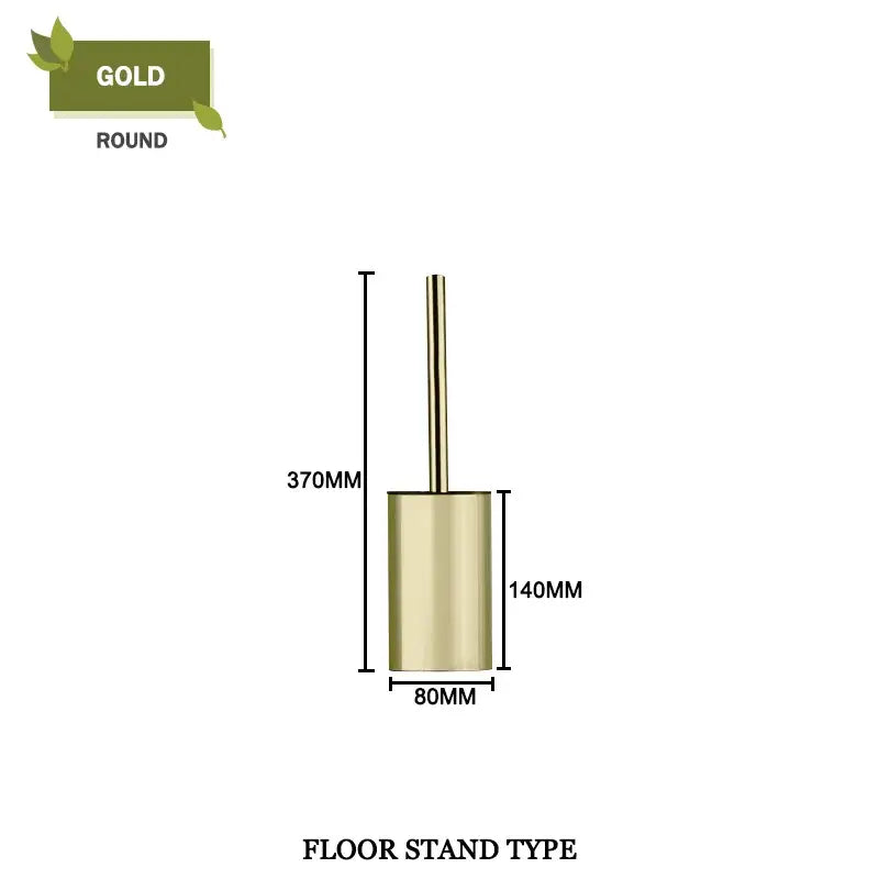 Gold round floor stand toilet brush holder from modern square and round gold toilet brush set for bathroom use