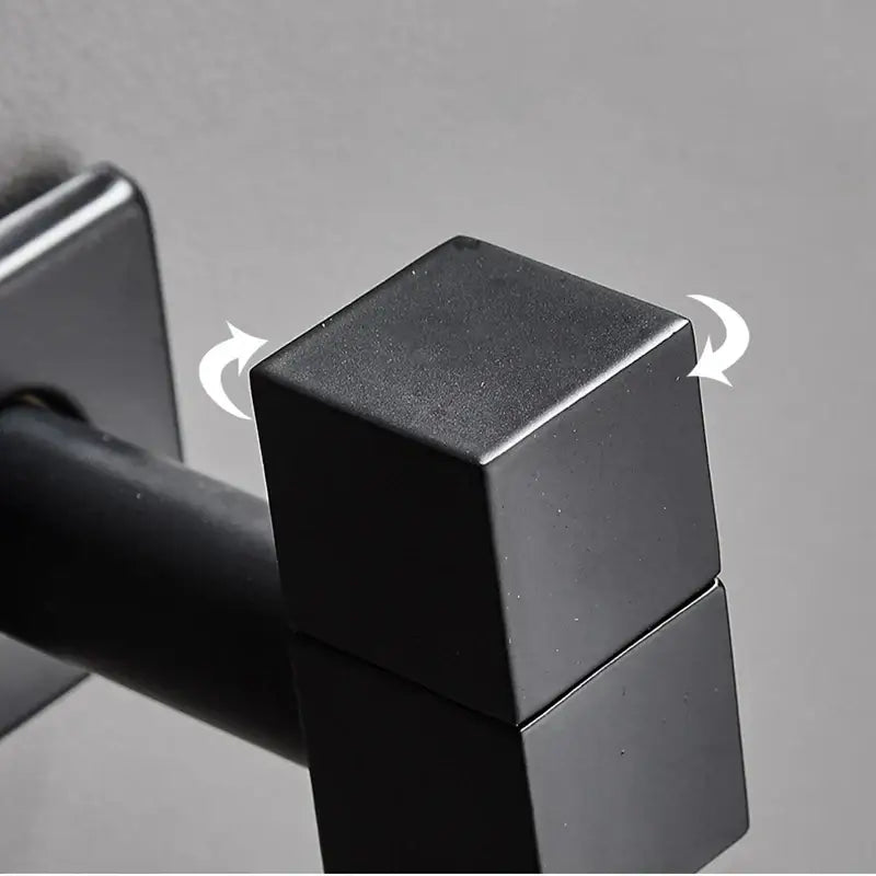 Black matte-finished square magnetic cube for decorbites black wall mount washing machine tap and garden faucet use