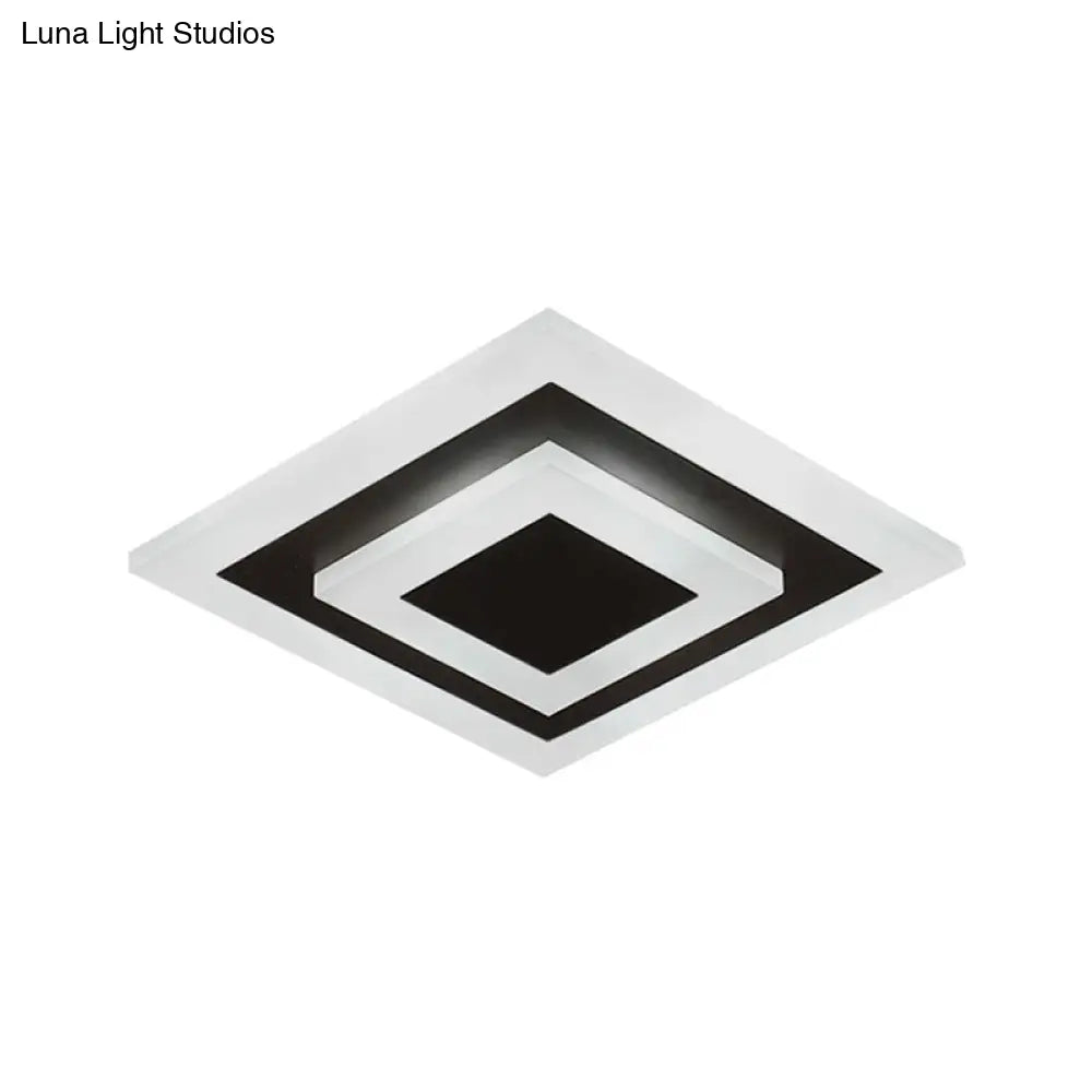 DecorBites™ DecorBites™ Modern Square Flush Acrylic Ceiling Light for Corridor Kitchen