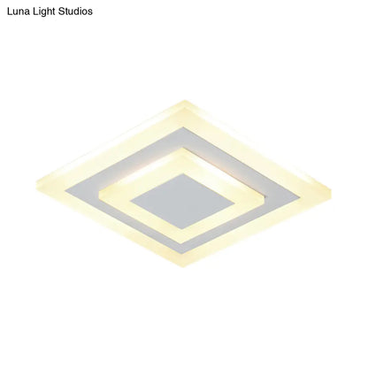 DecorBites™ DecorBites™ Modern Square Flush Acrylic Ceiling Light for Corridor Kitchen