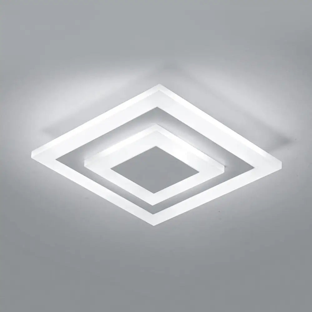 DecorBites™ DecorBites™ Modern Square Flush Acrylic Ceiling Light for Corridor Kitchen