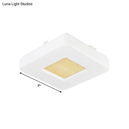 DecorBites™ DecorBites™ Modern Square Flush Mount LED Ceiling Light in Warm/White - Wide Acrylic Fixture, 8"/14.5"/18.5