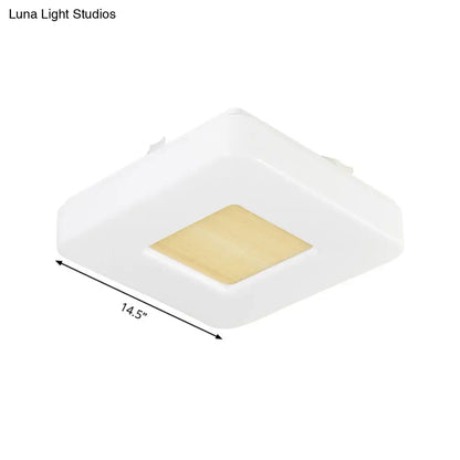 DecorBites™ DecorBites™ Modern Square Flush Mount LED Ceiling Light in Warm/White - Wide Acrylic Fixture, 8"/14.5"/18.5