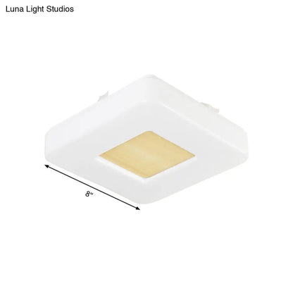 DecorBites™ DecorBites™ Modern Square Flush Mount LED Ceiling Light in Warm/White - Wide Acrylic Fixture, 8"/14.5"/18.5