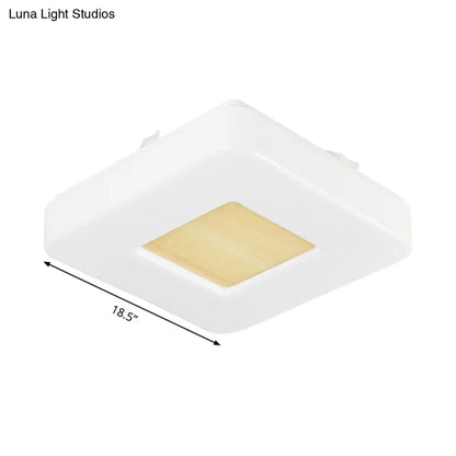 DecorBites™ DecorBites™ Modern Square Flush Mount LED Ceiling Light in Warm/White - Wide Acrylic Fixture, 8"/14.5"/18.5