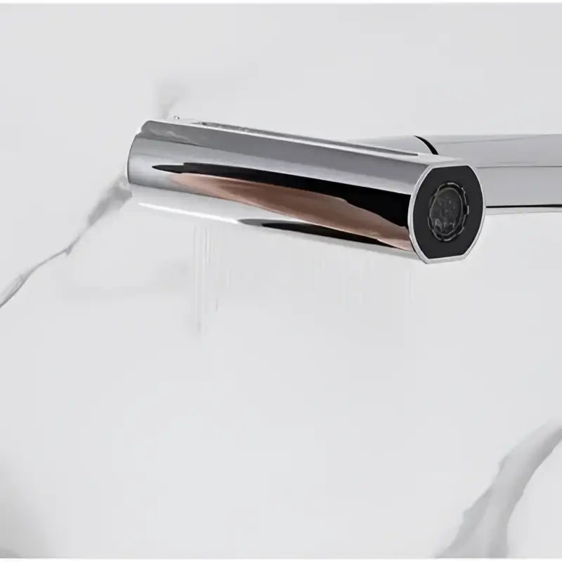 Chrome finished showerhead with hexagonal base and polished metallic finish for abs kitchen faucet replacement spouts