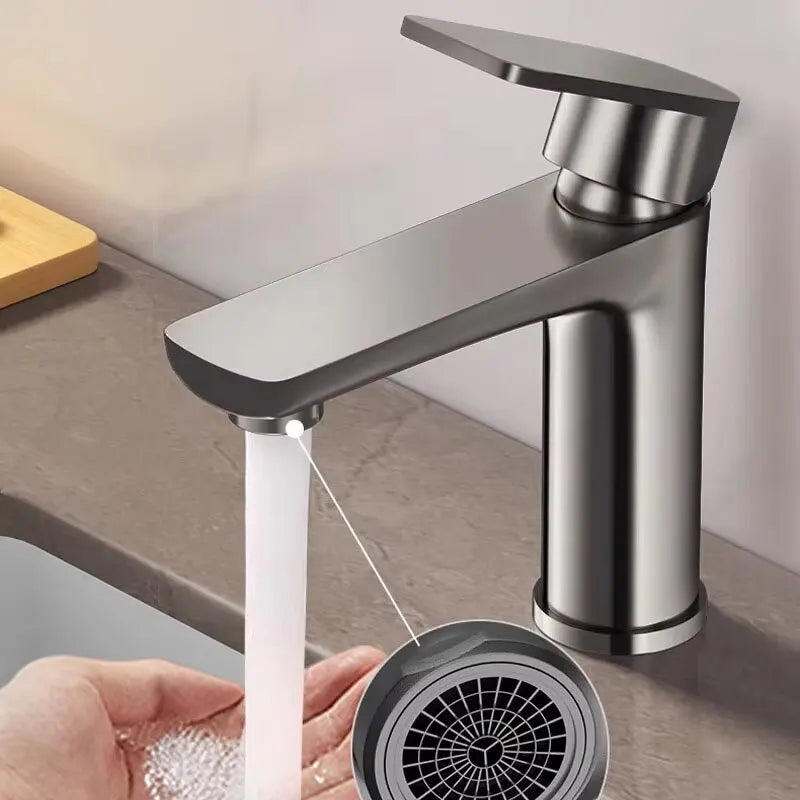 Modern Stainless Steel Bathroom Sink Faucet