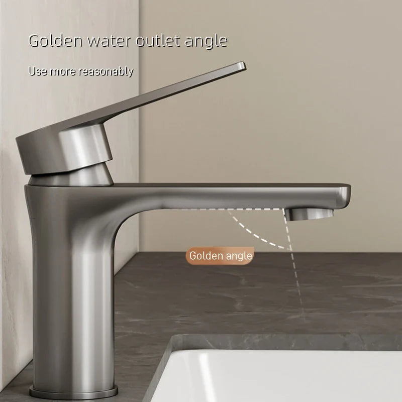 Modern Stainless Steel Bathroom Sink Faucet