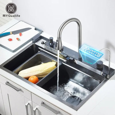 Waterfall Kitchen Sink Display