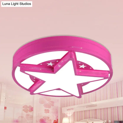 DecorBites™ DecorBites™ Modern Star Metal & Acrylic Bathroom Ceiling Light - Circle Flush Mount Lamp