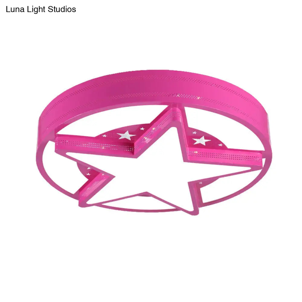 DecorBites™ DecorBites™ Modern Star Metal & Acrylic Bathroom Ceiling Light - Circle Flush Mount Lamp