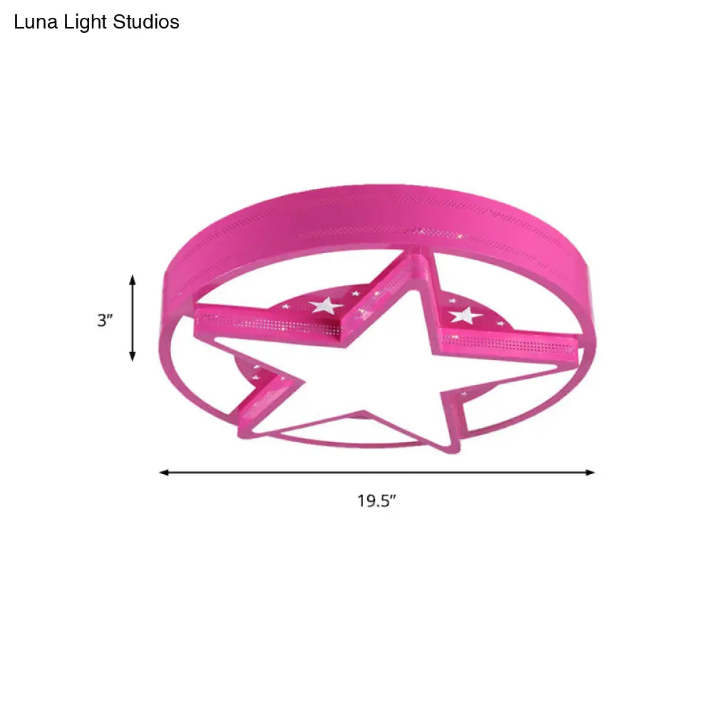 DecorBites™ DecorBites™ Modern Star Metal & Acrylic Bathroom Ceiling Light - Circle Flush Mount Lamp