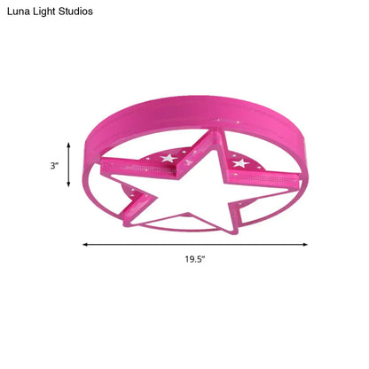 DecorBites™ DecorBites™ Modern Star Metal & Acrylic Bathroom Ceiling Light - Circle Flush Mount Lamp