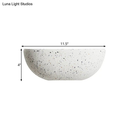 DecorBites™ DecorBites™ Modern Stone Bowl Wall Lamp - White Corridor Light Fixture with 1 Light