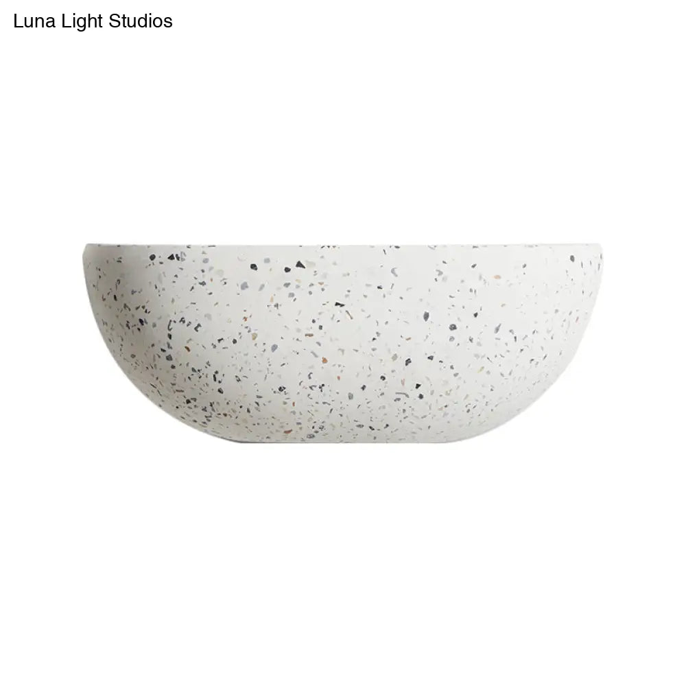 DecorBites™ DecorBites™ Modern Stone Bowl Wall Lamp - White Corridor Light Fixture with 1 Light