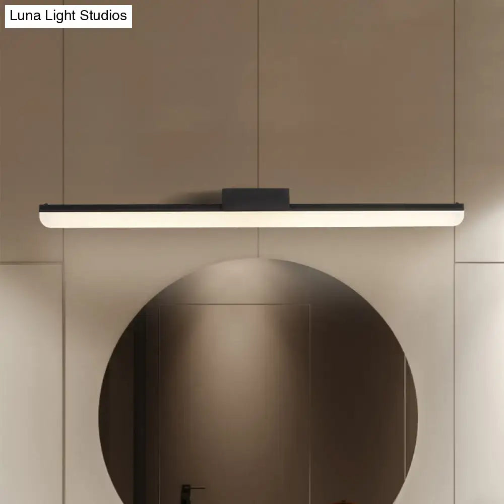 Modern style black rectangular led wall light with white light and sleek minimalist design for bedroom use