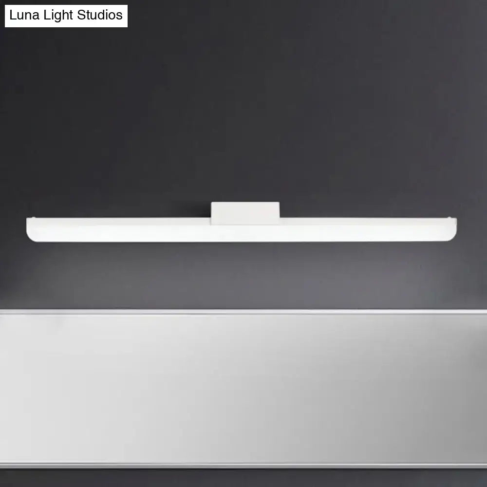 Minimalist white led wall light with sleek rectangular design in modern style for bedroom linear sconce lighting