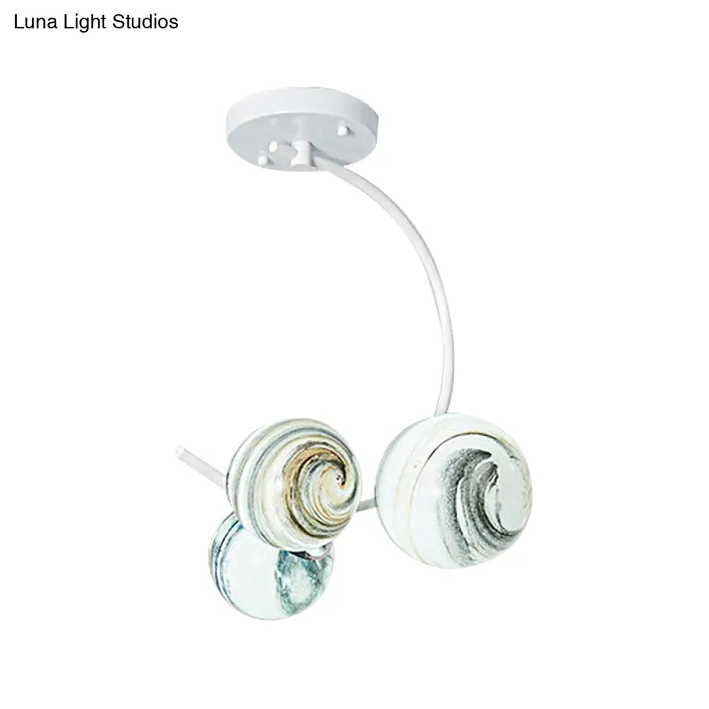 DecorBites™ DecorBites™ Modern Style Glass Pendant Chandelier with Black/White Finish - 3/5 Lights