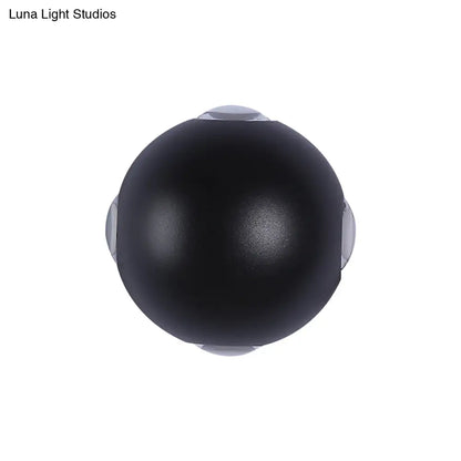DecorBites™ DecorBites™ Modern Stylish Sconce Lamp: Rounded Shade Porch Wall Fixture, Black Aluminum, LED Warm/White Lighting