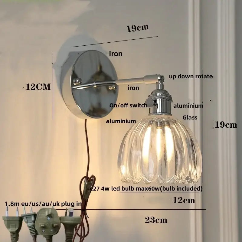 Modern sunrise iron ceramic led wall light with polished chrome iron ceramic bracket and fluted glass shade decorbites iron ceramic