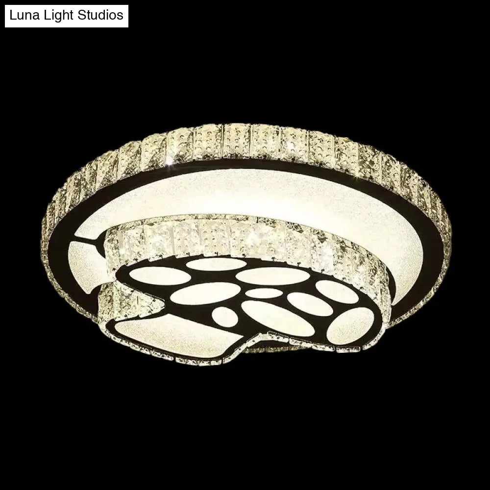 DecorBites™ DecorBites™ Modern Surface Mounted LED Ceiling Lamp with Clear Embedded Crystals - Loving Heart/Mushroom/Flower Design